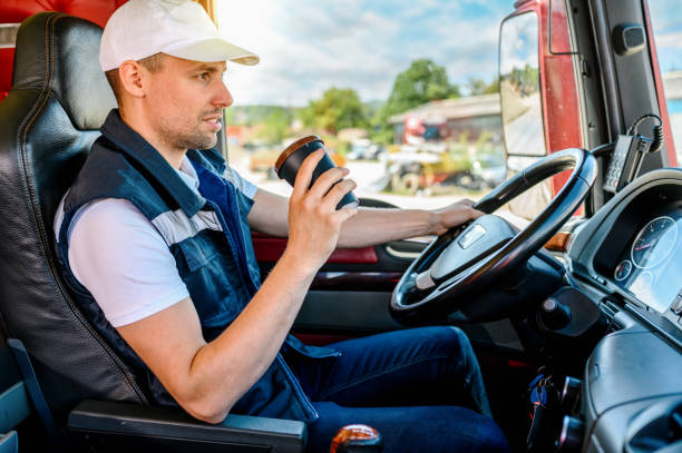 istock Professional truck driver to transport 1318267916