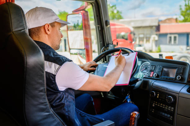istock Professional truck driver to transport 1318269385