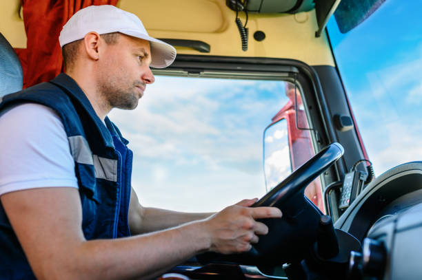 istock Professional truck driver to transport 1318270414