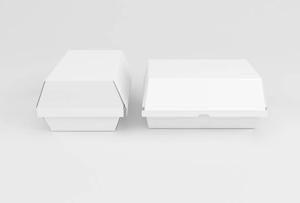 istock Take away burger box mockup. 1318271160