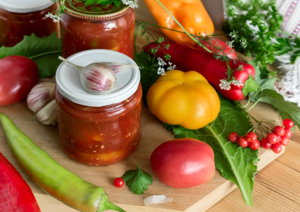 istock Home canning: canned bell peppers in glass jars 1318272355