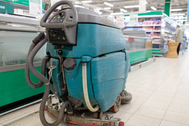industrial vacuum cleaner in a retail network close up stock photo