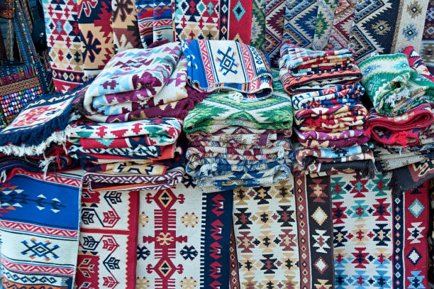 istock The samples of Georgian traditional carpets 1318284608