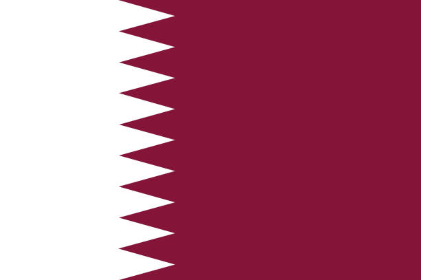 Vector flag of the Republic of qatar. National flag of qatar. illustration Vector flag of the Republic of qatar. National flag of qatar. illustration qatar flag stock illustrations