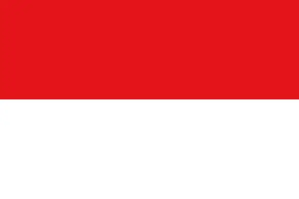 Vector illustration of Vector flag of the Republic of indonesia. National flag of indonesia. illustration