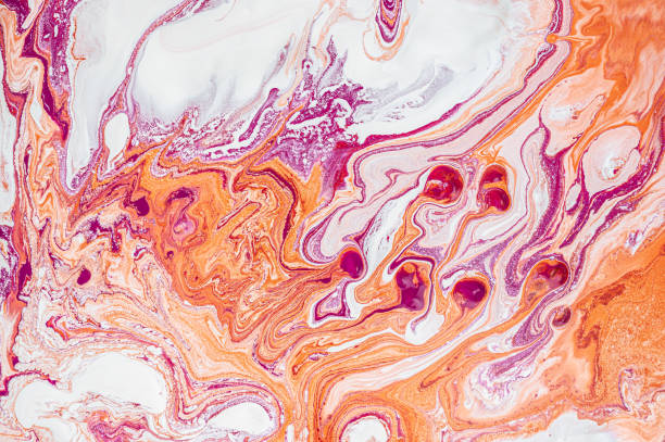 istock Abstract flow red with white water color texture background 1318290872