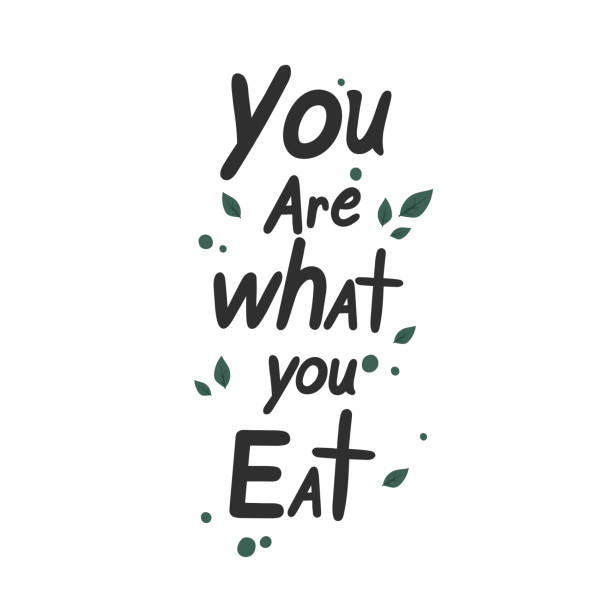 istock You are what you eat. Handwritten lettering. Vector graphic design typography element for greeting cards, decoration, prints and posters. 1318295526