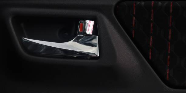istock In side car door lock lever in opened position. 1318296473