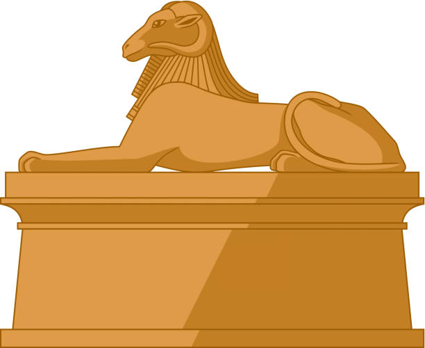 ilustrações de stock, clip art, desenhos animados e ícones de esfinge egípcia. amon. - luxor