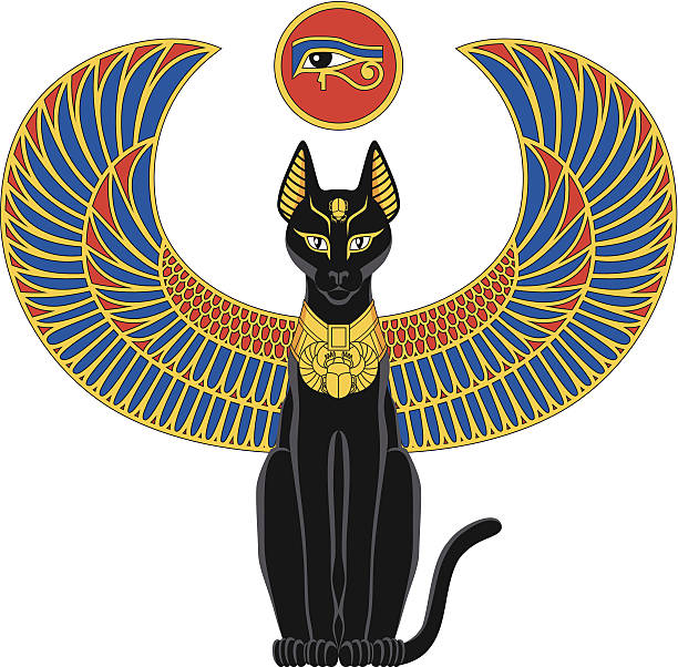 Egipt Kot – artystyczna grafika wektorowa