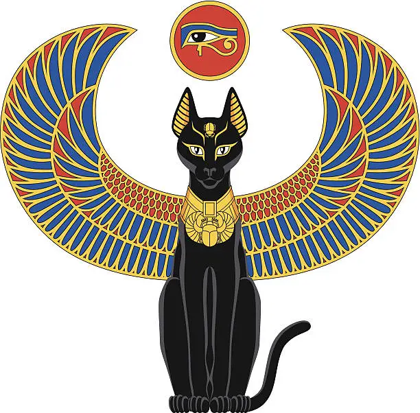 Vector illustration of Egypt Cat