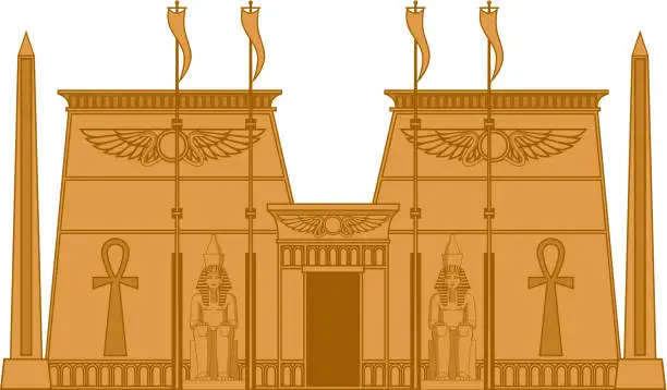 Vector illustration of Egiptian Temple