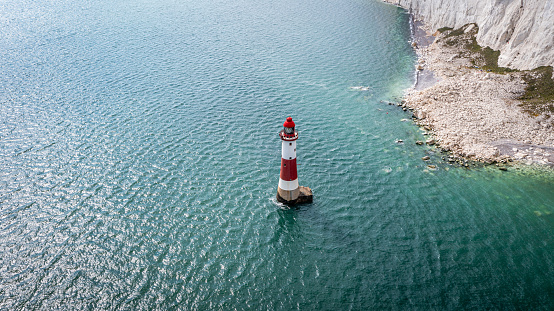 Areal view of the Beachy Head Lighthouse