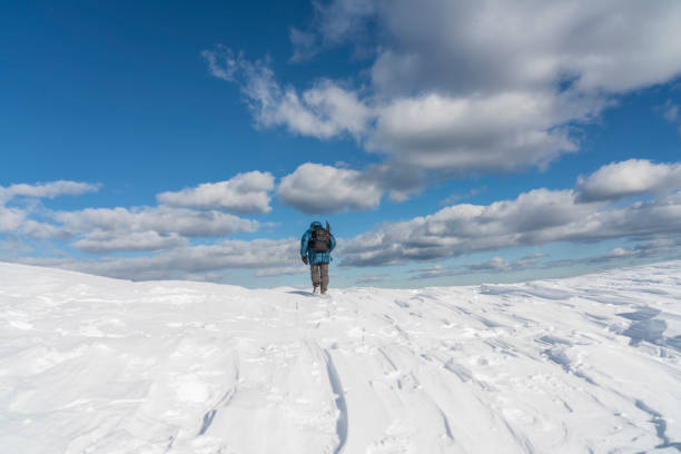 istock Men at Big Pasture Plateau, Velika Planina in winter 1318310558