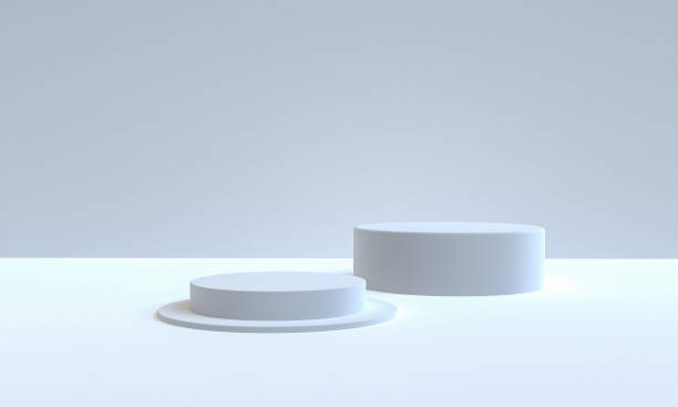 istock Abstract minimal style geometry mock up of podium for product . 3D rendering. 1318312711