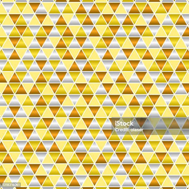 Triangular Random Color Patterns Semi Random Triangle Pattern Yellow Silver Golden Colors Stock ...