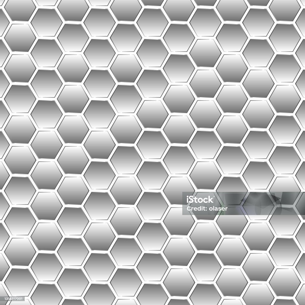 Gray Matrix Pattern Matrix Pattern Of Gray Hexagons With Outline Stock Illustration ...