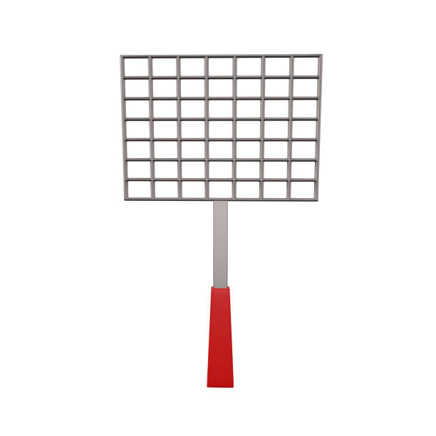 istock 3D barbecue grid illustration isolated on white. 3D barbecue grid 1318321578