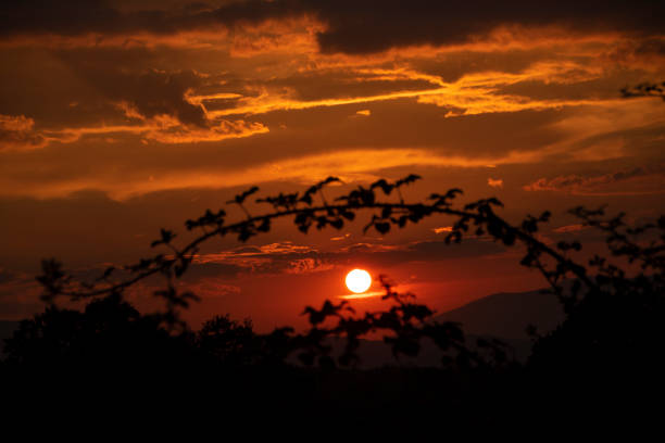 Sunset in Pollino national park, Basilicata region, Italy