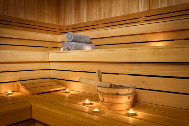 zdjęcie sauny spa. zdjęcie stockowe - sauna spa treatment health spa nobody zdjęcia i obrazy z banku zdjęć