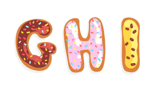 istock GHI Cookie Alphabet Letters, Sweet Glazed Baking Biscuit Font Cartoon Vector Illustration 1318334706