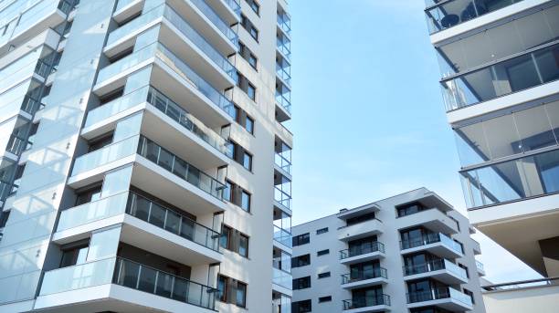 istock New modern architectural building house. 1318334724