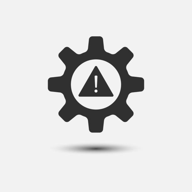 System error icon vector, system not working.Vector illustration isolated on white background. System error icon vector, system not working.Vector illustration isolated on white background.Eps 10. risk stock illustrations
