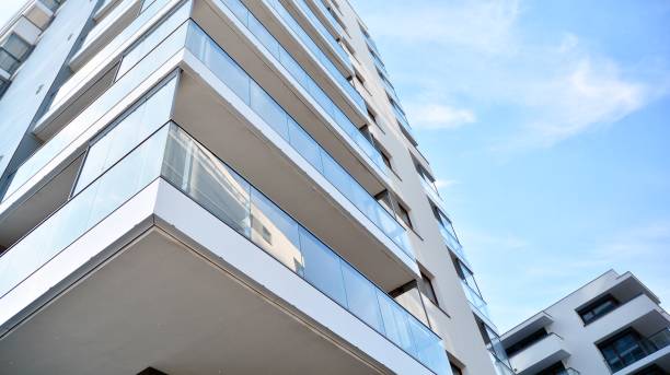 istock New modern architectural building house. 1318334964