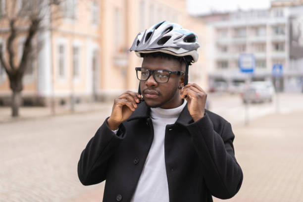 istock A man fastens his helmet ready for his alternative transport to work 1318338074