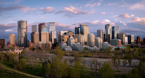 istock Calgary cityscape at dusk 1318340468