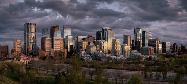 istock Calgary cityscape at dusk 1318340509