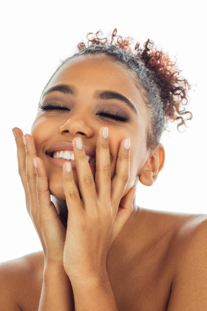 istock Beautiful afro woman with perfect make-up 1318341953