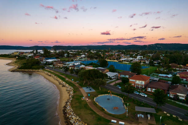istock Aerial view sunrise at the channel 1318344026