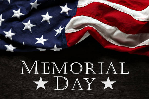 istock Old American flag background for Memorial Day 1318349009
