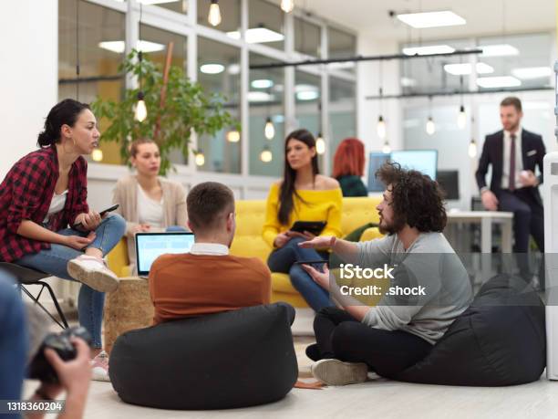 Team Meeting And Brainstorming In Modern Office Stock Photo - Download Image Now - Teamwork, Office, New Business