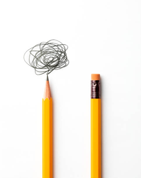 Messy line drawing with pencil and Eraser