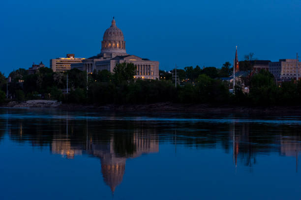 istock Missouri State Capitol Reflected in Missouri River 1318366862