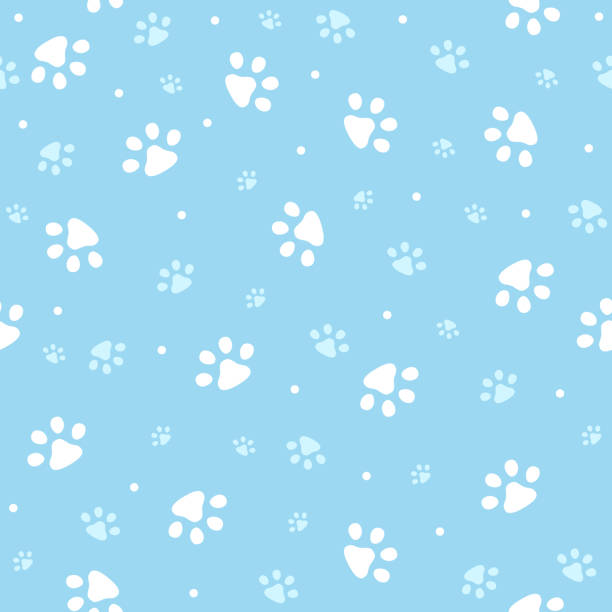 istock Cat Paw pattern isolated cartoon, animal Paw wallpaper, vector design 1318369184
