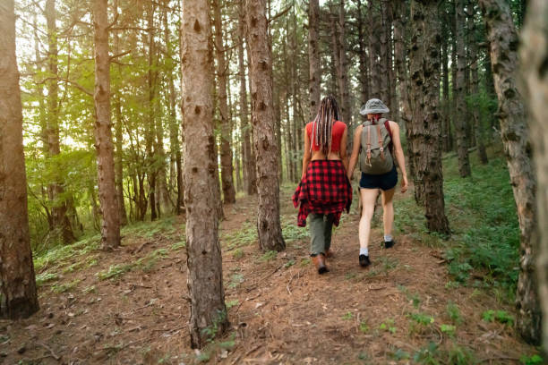 istock Lesbian couple exploring nature together 1318372545