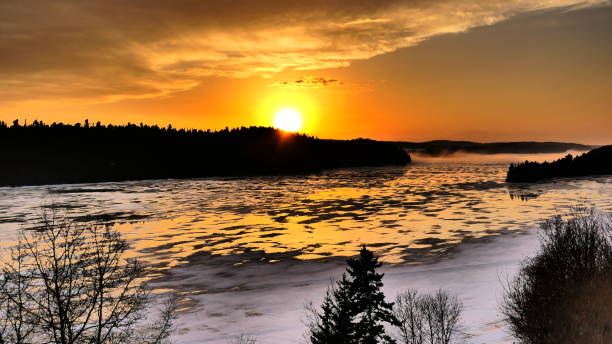 Sunset indeed dramatic in orange and gold hues