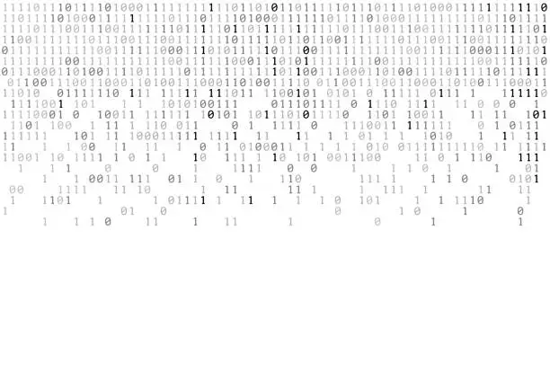 Vector illustration of binary code fall