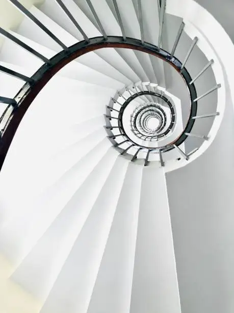 Traditional marble staircase structure in Istanbul, Turkey