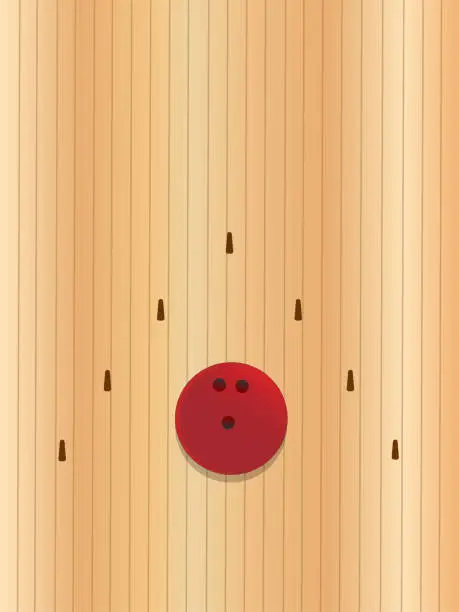 Vector illustration of Bowling lane