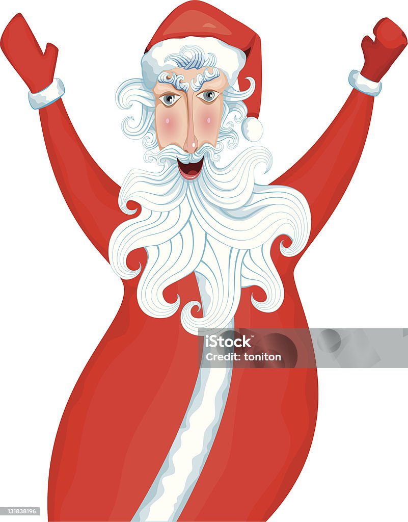 Estilo Christmas Santa - Vetor de Adulto royalty-free