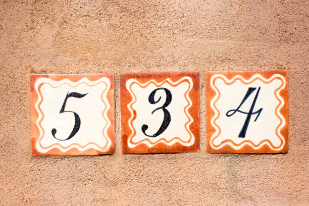 istock Ceramic Number534 Street Address Tiles 1318385727