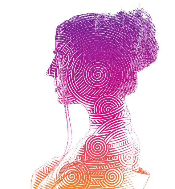 istock Portrait of fashionable woman with creative make-up 1318388610