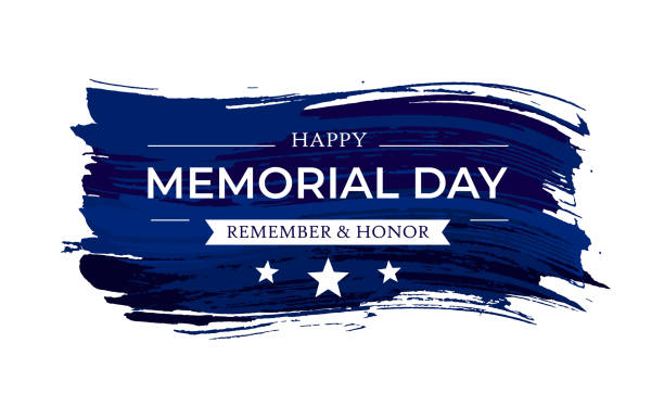 ilustraciones, imágenes clip art, dibujos animados e iconos de stock de nos diseño del día de los monumentos conmemorativos - us memorial day