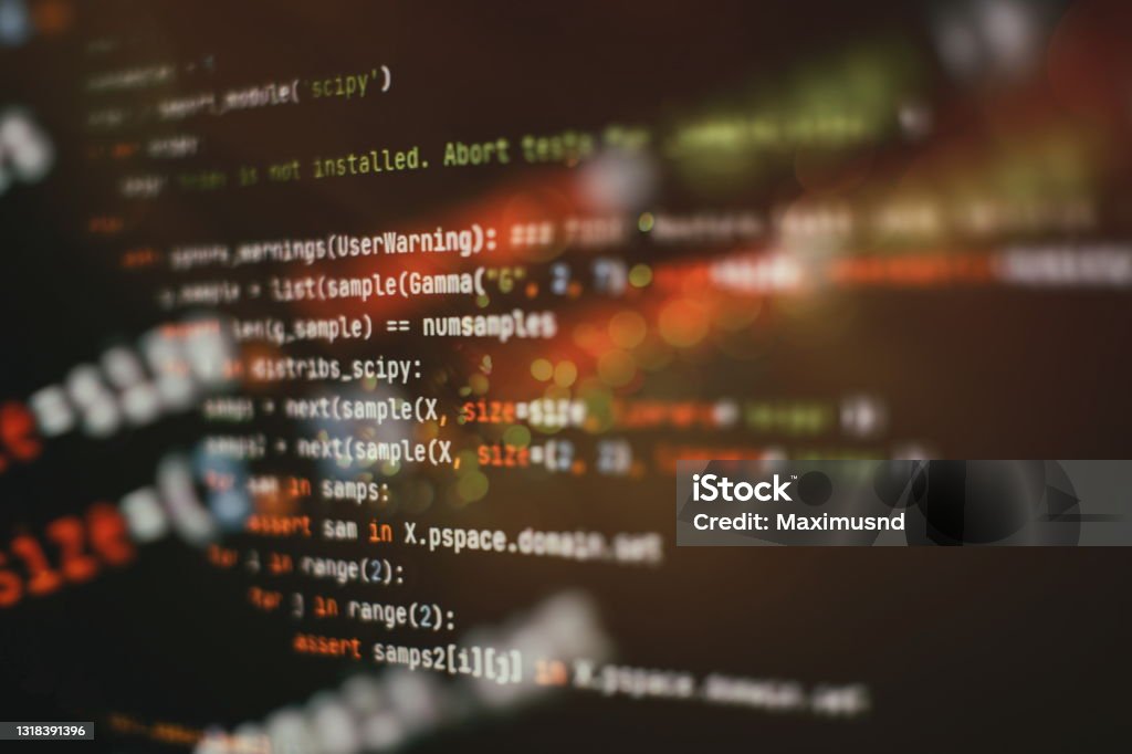Programming Code Screen Of Software Developer Software Programming Work ...