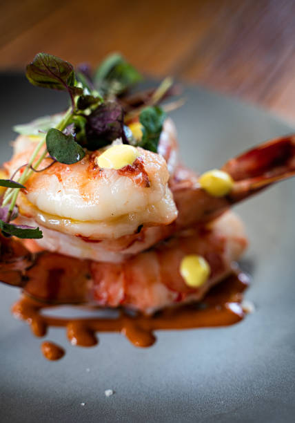 istock Giant Shrimp with red sauce 1318397694