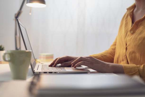 istock Woman working with a laptop 1318402188